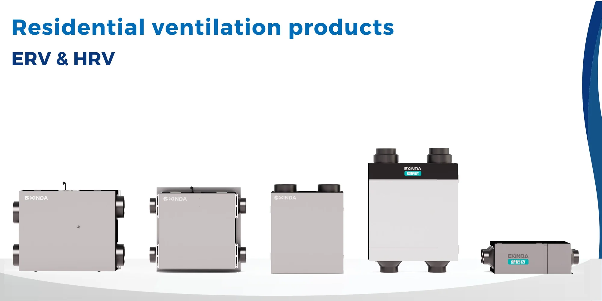 100CFM Energy recovery ventilator - wall mounted